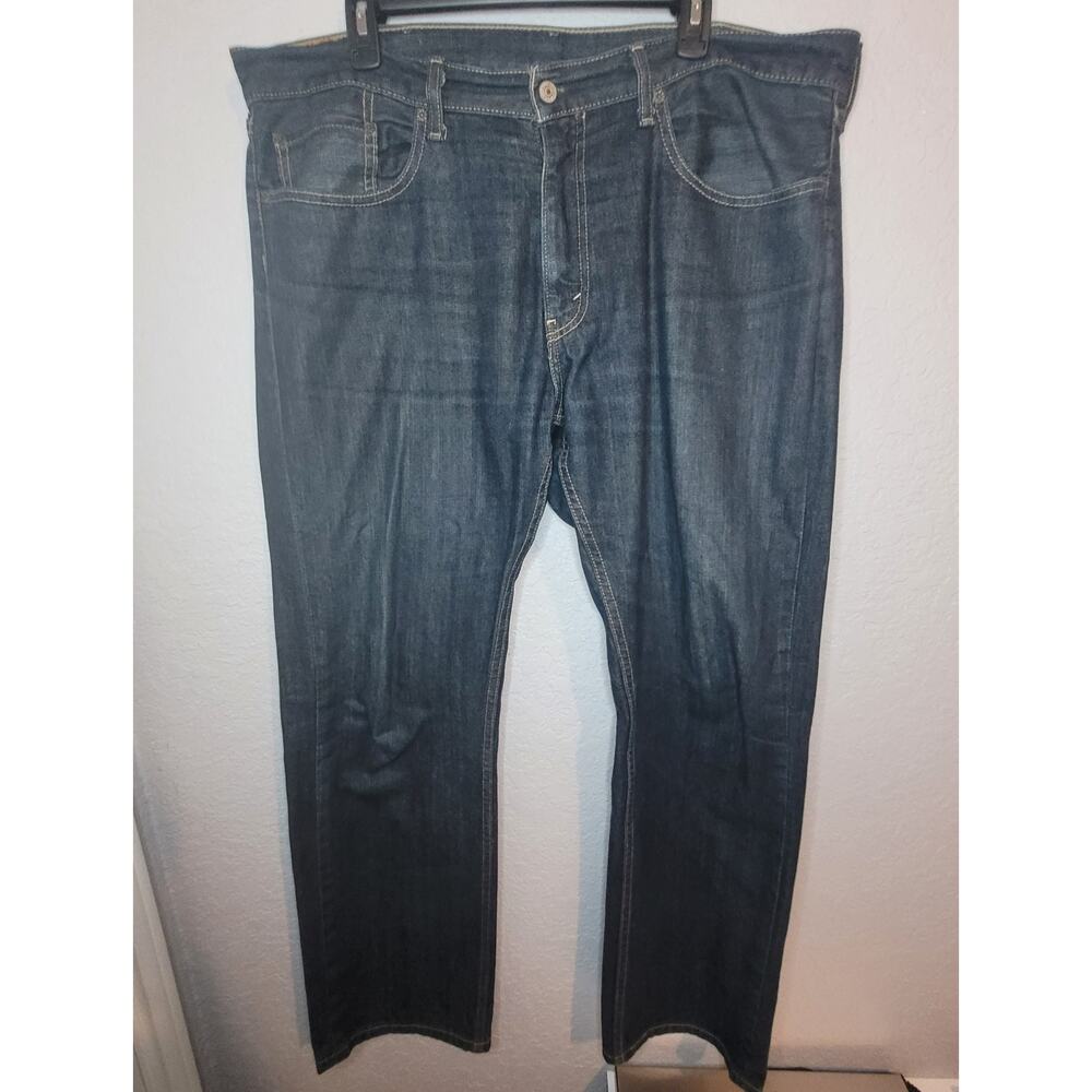 Levi's 559 Mens Dark Wash Jeans Denim Size 38x32 100% Cotton DETACHED BELT LOOP - Picture 2 of 15